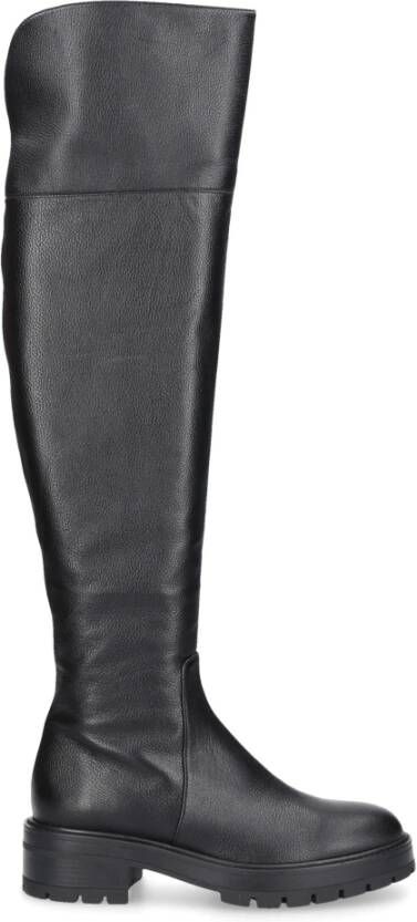 Aquazzura Whitney Boot Flat van kalfsleer Black Dames