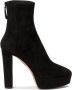 Aquazzura Zwarte Enkellaarzen Elegant Plateau Ontwerp - Thumbnail 1