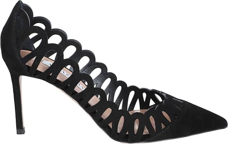 Aquazzura Zwarte instapschoenen met middelhoge hak