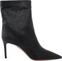 Aquazzura Zwarte leren enkellaarsjes Matignon 75 - Thumbnail 1