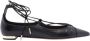 Aquazzura Puntige balletflats met goudkleurige hak Black Dames - Thumbnail 1