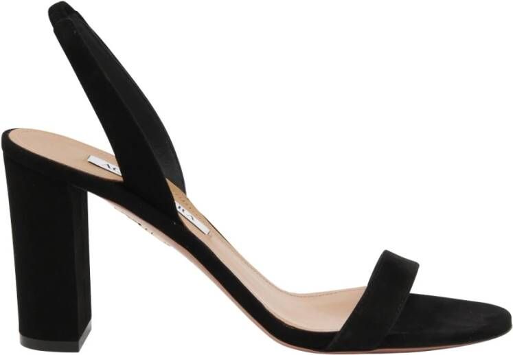 Aquazzura Zwarte Sandalen met Grijze Detail Black Dames