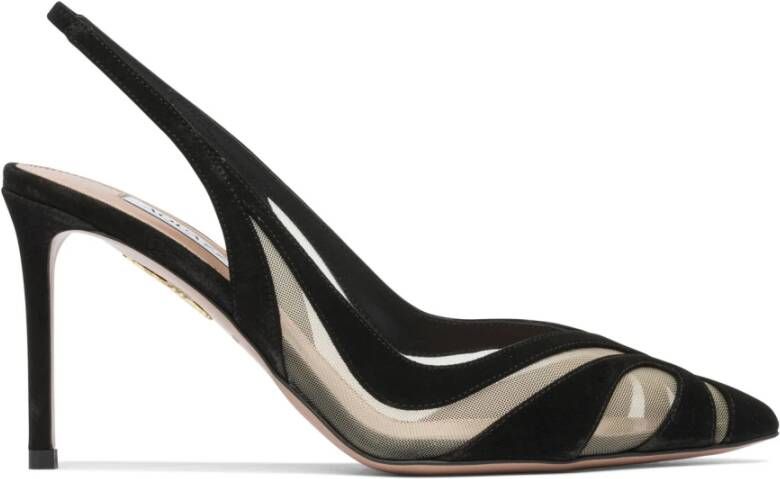 Aquazzura Zwarte Suède Hakken Pumps