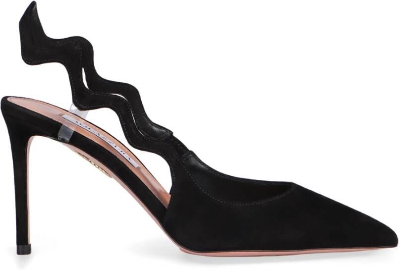 Aquazzura Zwarte Suède Stiletto Hakken