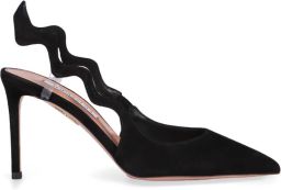 Aquazzura Zwarte Suède Stiletto Hakken