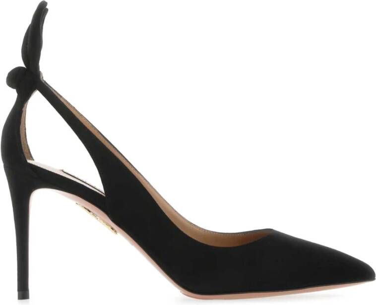 Aquazzura Zwarte Suède Strik Pumps