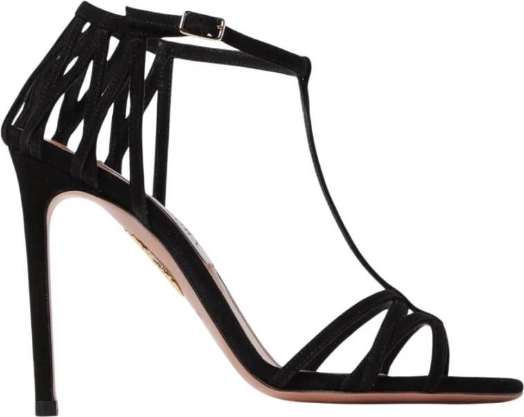 Aquazzura Zwarte TStrap Sandaal Hakken