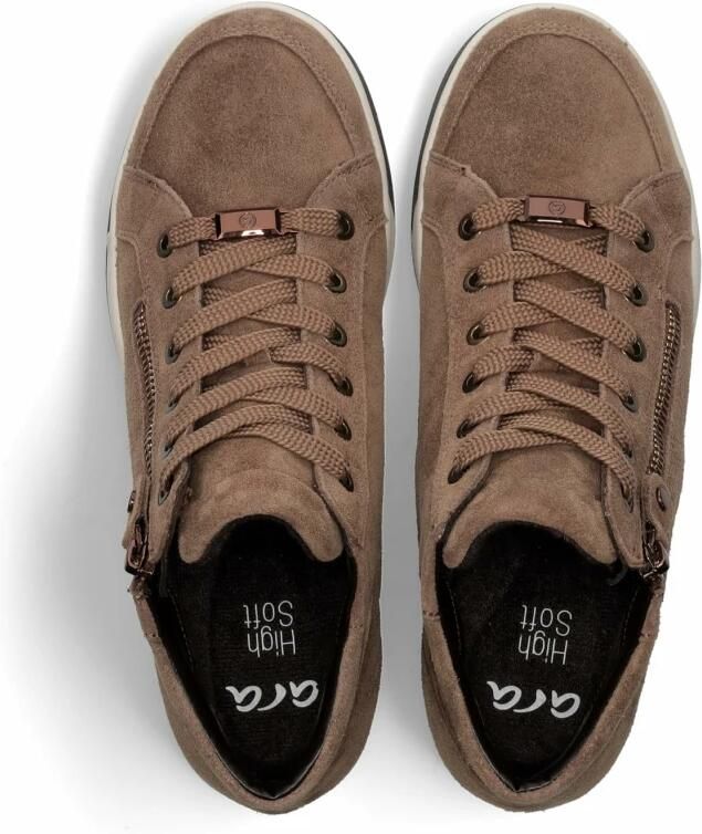 Ara 1224808~~~~~~~~~~~~~~~~~~~~~~~ Hoge sneakersVeterlaarzenDames veterschoenenDames sneakersHalf-hoge schoenen Taupe - Foto 3