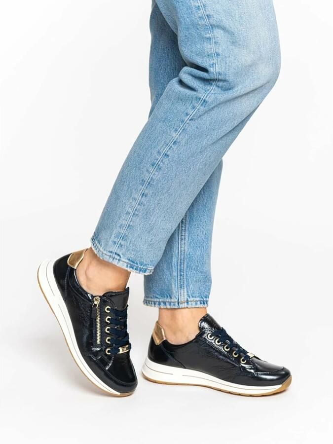 Ara -Dames blauw donker sneakers - Foto 3