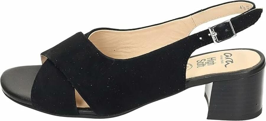 Ara Sandalen met bandjes open voorkant en blokhak - Foto 2