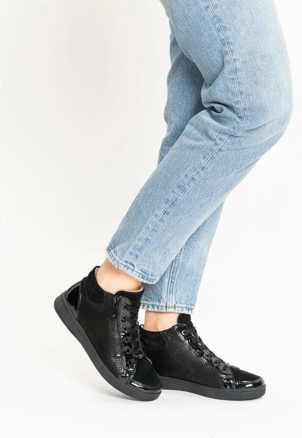 Ara 1224499 OM-ST-HIGH-SOFT Hoge sneakers Veterboots Dames veterschoenen Dames sneakersHalf-hoge schoenen Zwart - Foto 11