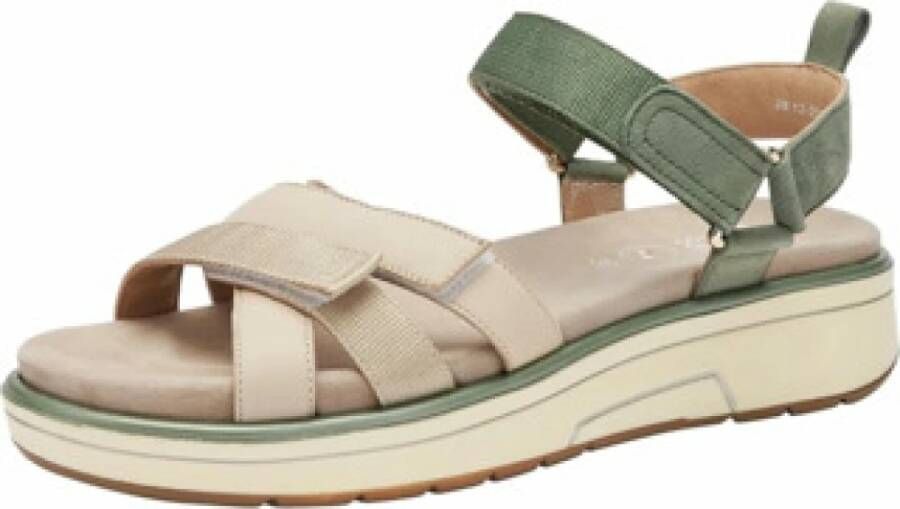 Ara Beige dames sleehak sandalen