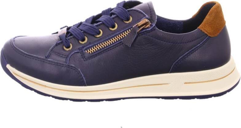 Ara Garda Donkerblauwe Lederen Comfortschoen Met Rits - Foto 3