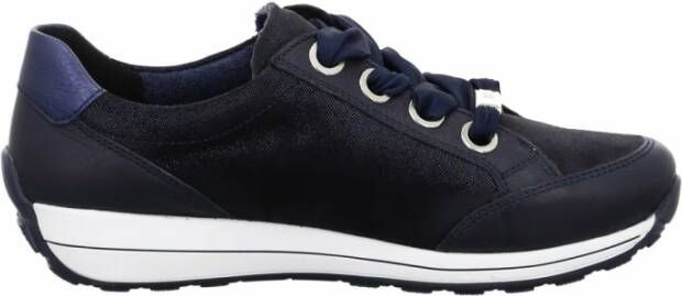 Ara sneaker art. 12-44587 22 blauw veter rits H leest - Foto 3