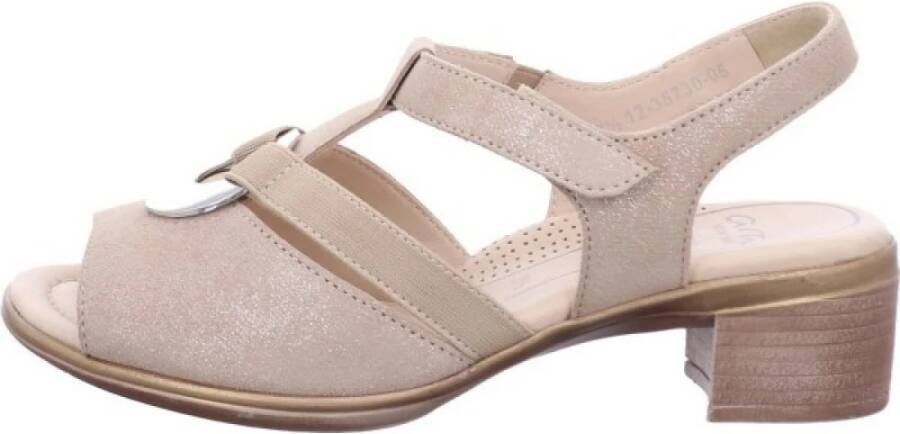 Ara Sandaaltjes Lugano zomerschoen sandaal blokhak met elastiek en klittenband - Foto 5