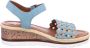 Ara Mintgroene Sleehaksandaal met Gevlochten Lint Blue Dames - Thumbnail 1