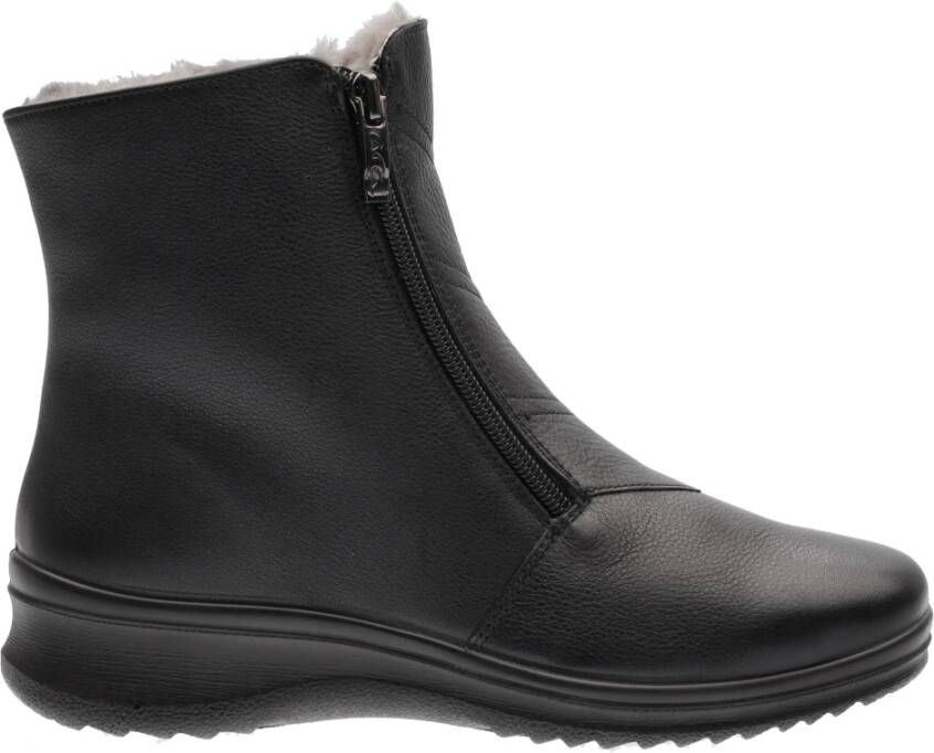 Ara zwarte leren lamsgevoerde laars H leest art. Munchen 12 - Foto 2