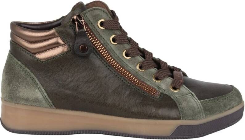 Ara 1244499 Veterlaarzen Hoge sneakers Dames veterschoenenHalf-hoge schoenen Groen