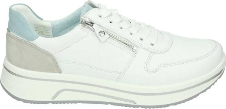 ara Sportieve Lage Damesschoenen Wit Patroon