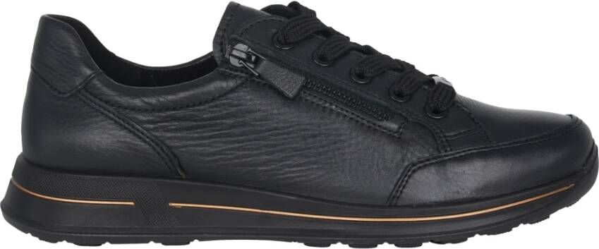 Ara Stijlvolle 'Osaka' lace-zip sneaker zwart Black Dames