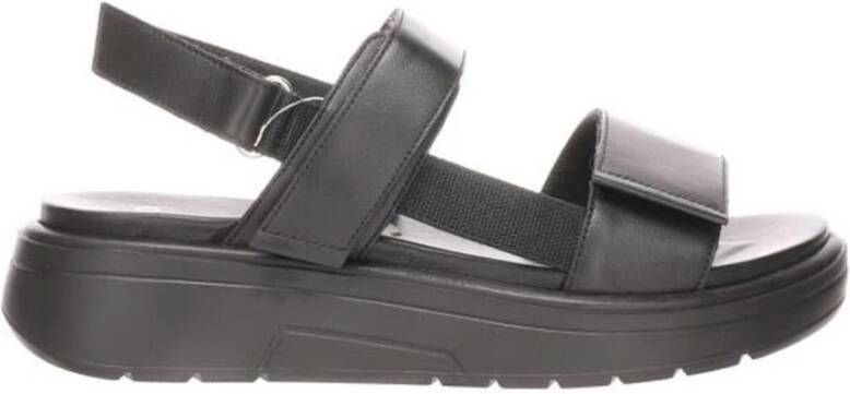 Ara Zwarte platte sandalen voor vrouwen Black Dames