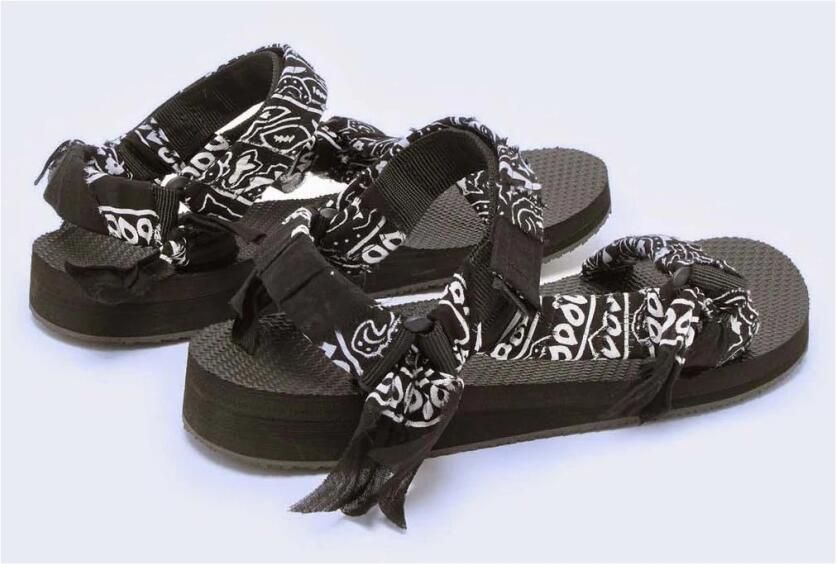 Arizona Love Zwarte Bandana Trekky Sandaal Lichtgewicht Comfortabel Stijlvol - Foto 2
