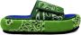 Arizona Love Bandana Plateau Sandalen Groen Blauw Multicolor Heren - Thumbnail 1