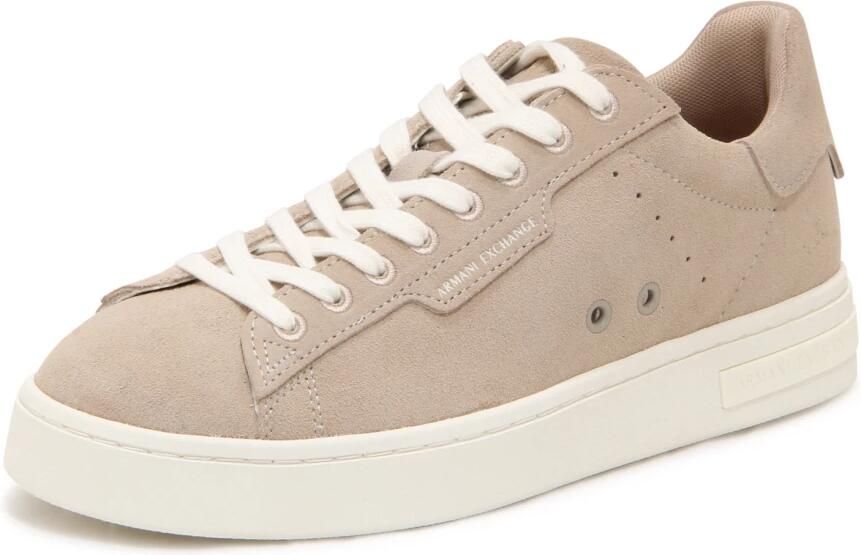 Armani Exchange Basis leren sneakers zandkleur - Foto 2