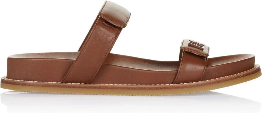 Emporio Armani Leather slides Bruin Dames