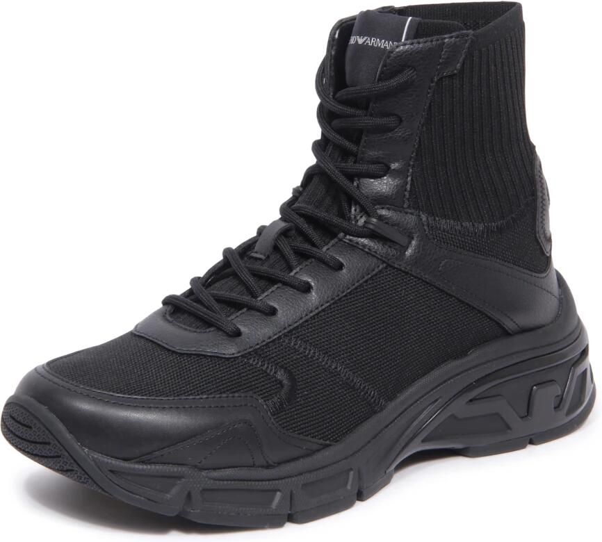 Armani Zwarte Schoenen met Zacht Schuim X4Z124