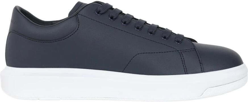 Armani Exchange Blauwe Leren Sportieve Sneakers met Rubberen Zool Blue Heren - Foto 9