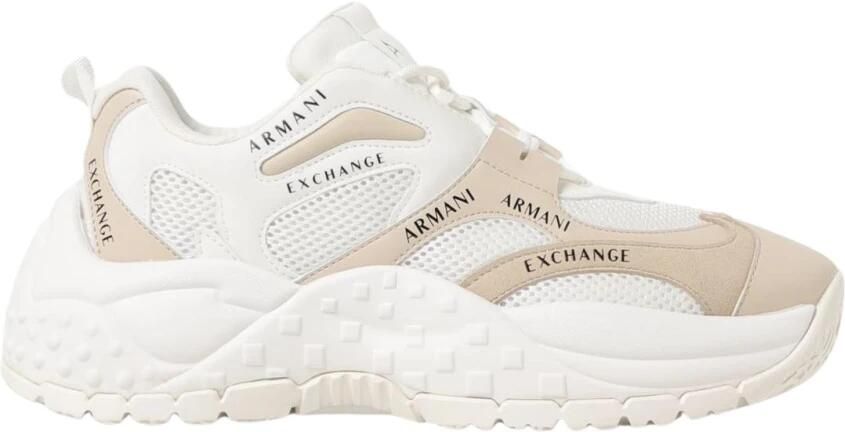 Armani Exchange Beige Rubberen Zool Damessneakers Beige Dames - Foto 4