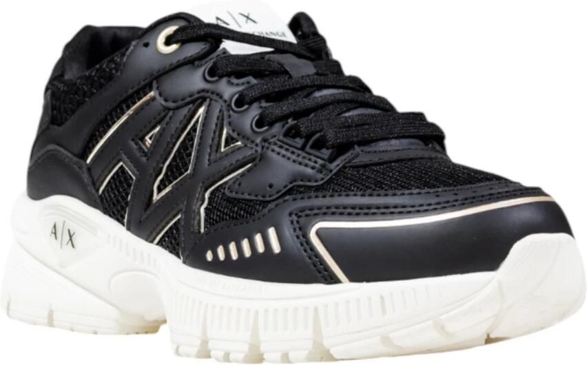 Armani Exchange Lace-Up Polyester Sneakers with Laces Black - Foto 2