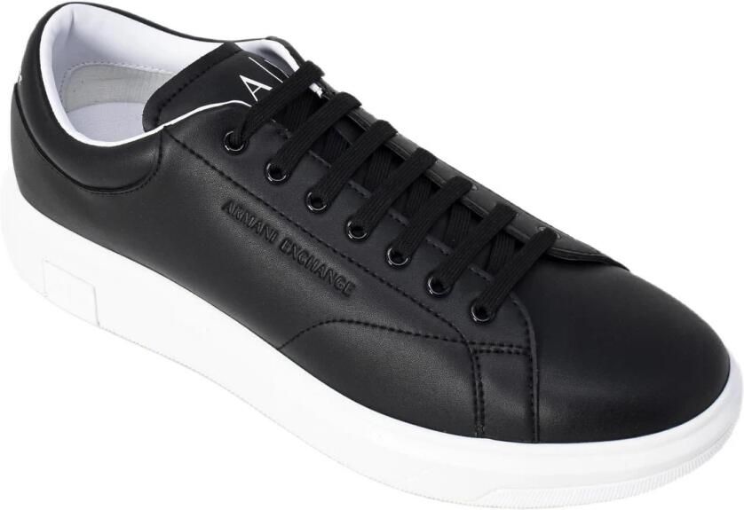 Armani Exchange Blauwe Leren Sportieve Sneakers met Rubberen Zool Blue Heren - Foto 9