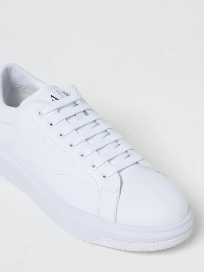 Armani Exchange Witte leren lage sneakers met logo detail White Heren - Foto 6