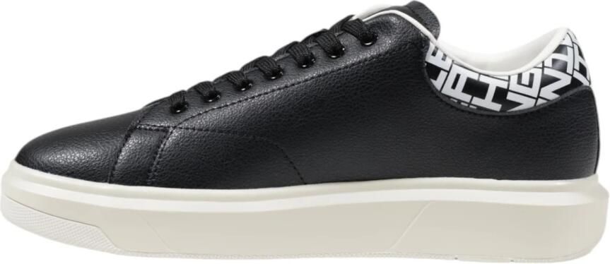 Armani Exchange Zwarte Leren Sneakers Vetersluiting Stijl Black Heren - Foto 7