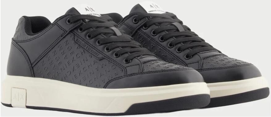 Ar i Exchange Logo Low-Top Zwarte Sneakers