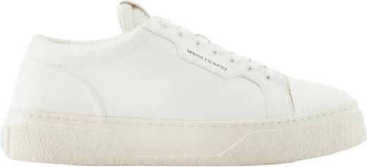 Armani Exchange Witte leren logo sneakers White Heren - Foto 2