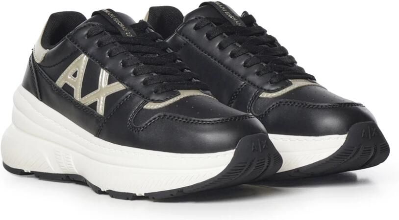 Armani Exchange Sneakers met metallic details en rubberen zool - Foto 11