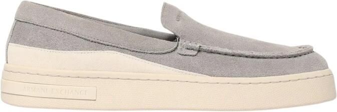 Armani Exchange Suede Slipon Loafers Casual Style