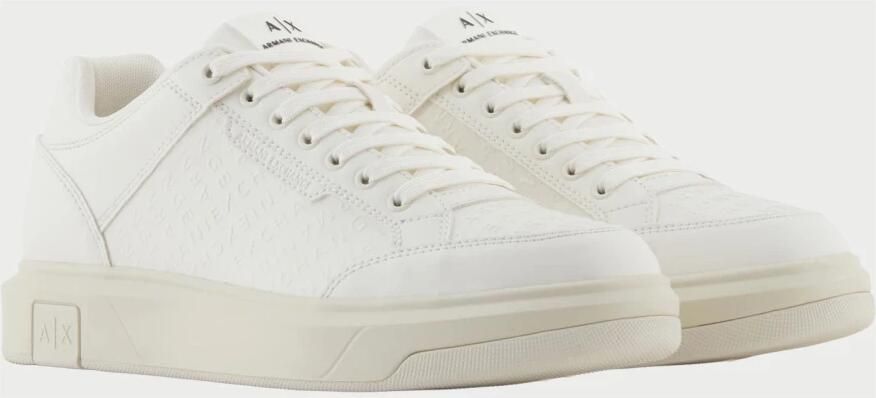 Ar i Exchange Witte Logo Patroon Lage Sneakers