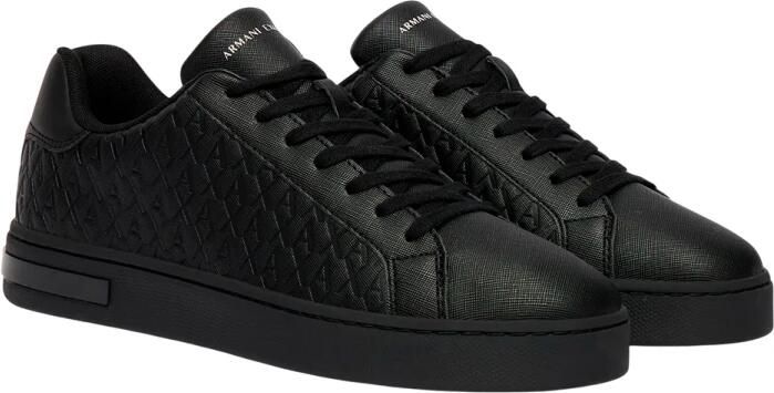 Armani Exchange sneakers met vetersluiting en logomotief - Foto 4