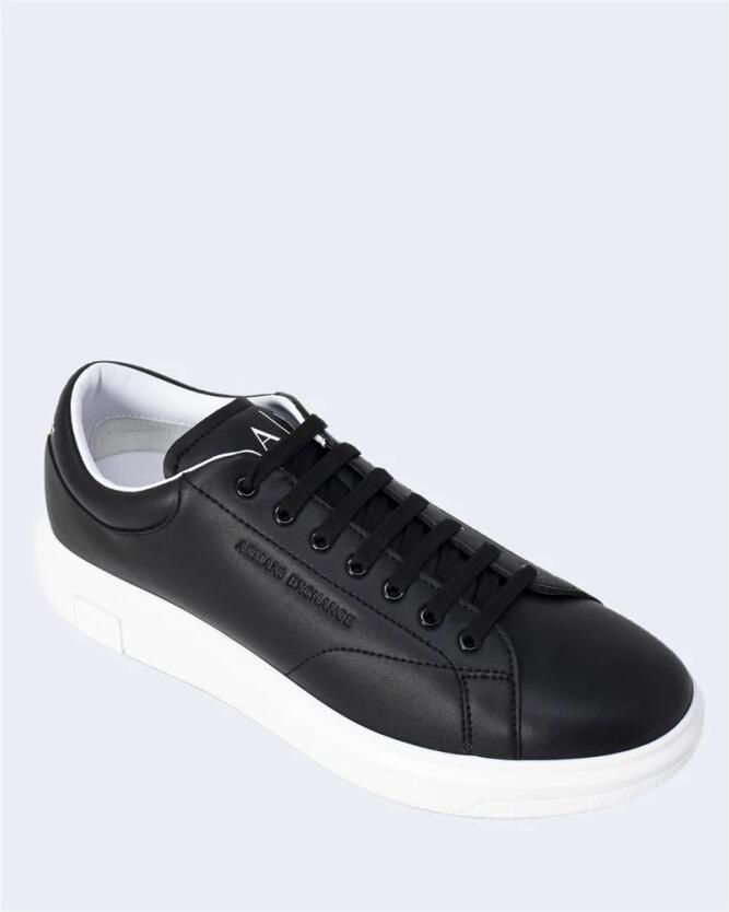 Armani Exchange Blauwe Leren Sportieve Sneakers met Rubberen Zool Blue Heren - Foto 8