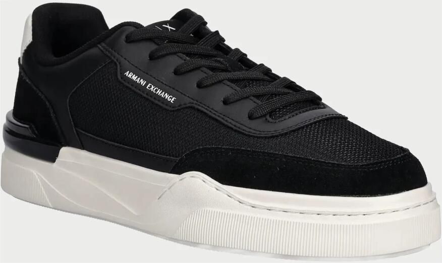 Armani Exchange Zwarte lage sportsneakers met contrasterende hiel - Foto 2