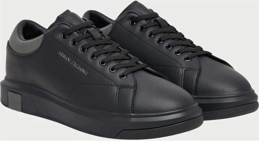 Ar i Exchange Zwarte Leren Lage Sneakers