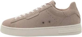Armani Exchange Basis leren sneakers zandkleur