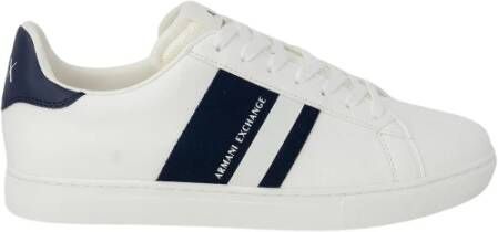 Armani Exchange Blauwe Veterschoenen met Rubberen Zool White Heren