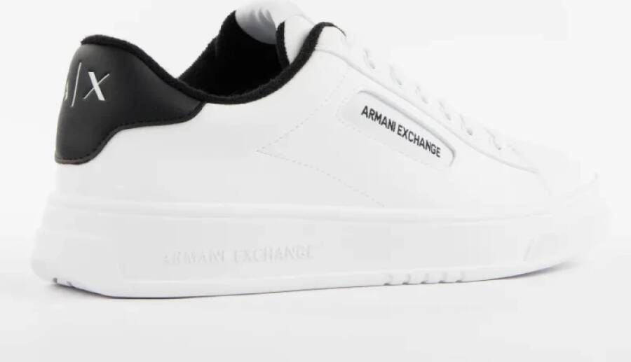 Armani Exchange Casual witte sneakers met fleece voering