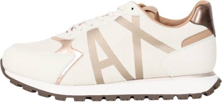 Armani Exchange Contrast Sneakers voor Dames Beige Dames