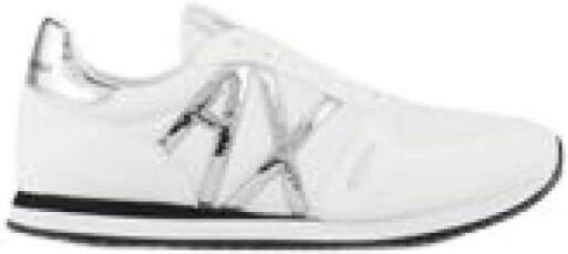 Armani Exchange Sneaker met contrastgarnering in metallic